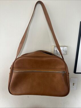 Classic Brown Leather Shoulder Bag for Men
